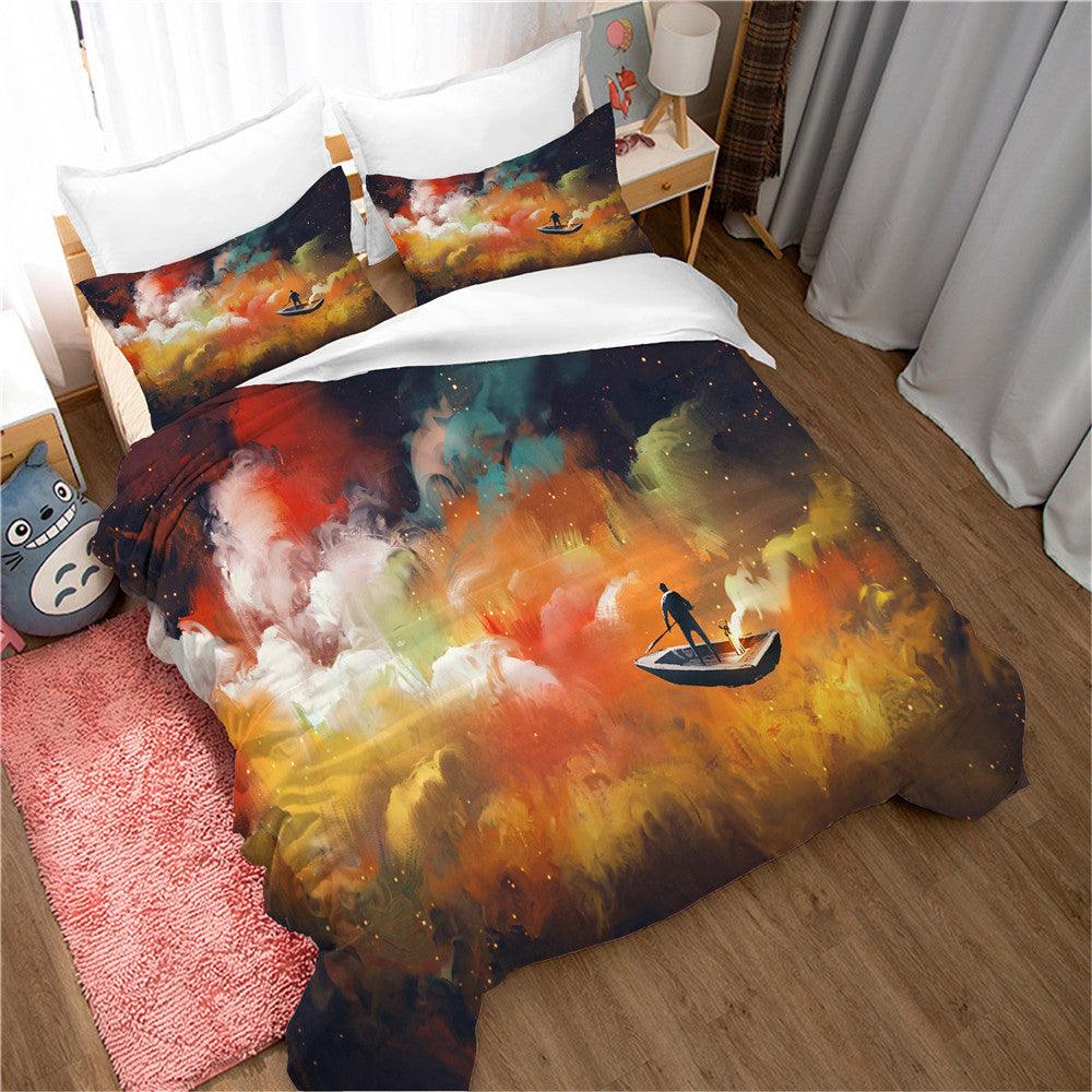 3D Artistic Color Cloud Quilt Cover Set Bedding Set Duvet Cover Pillowcases 183