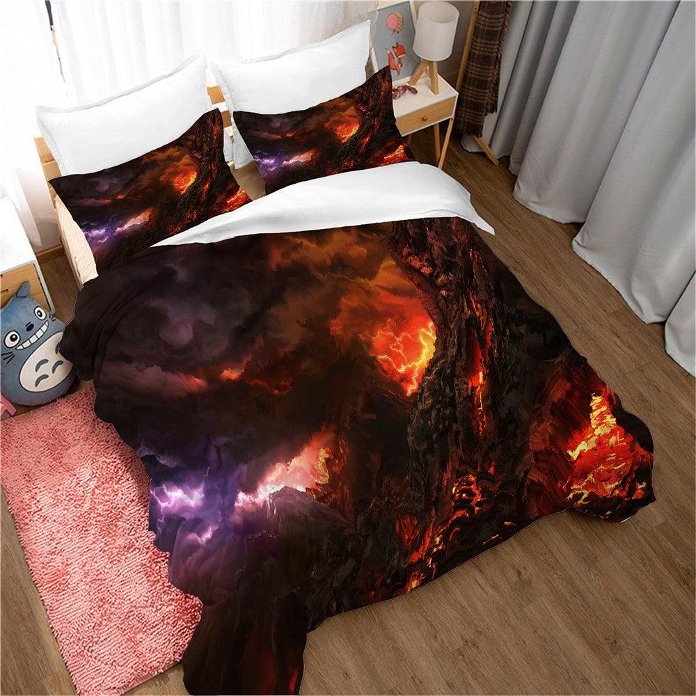 3D Abstract Lava Quilt Cover Set Bedding Set Duvet Cover Pillowcases 151