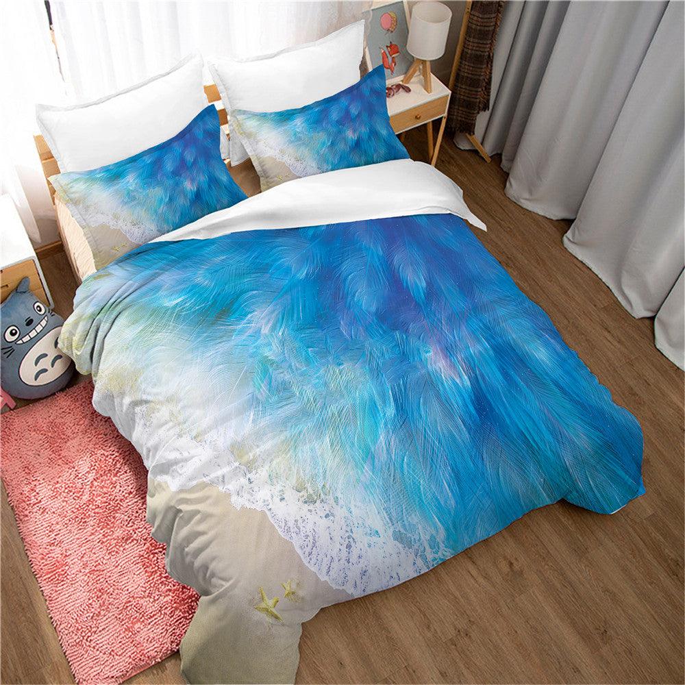 3D Blue Beach Landscape Quilt Cover Set Bedding Set Duvet Cover Pillowcases 161