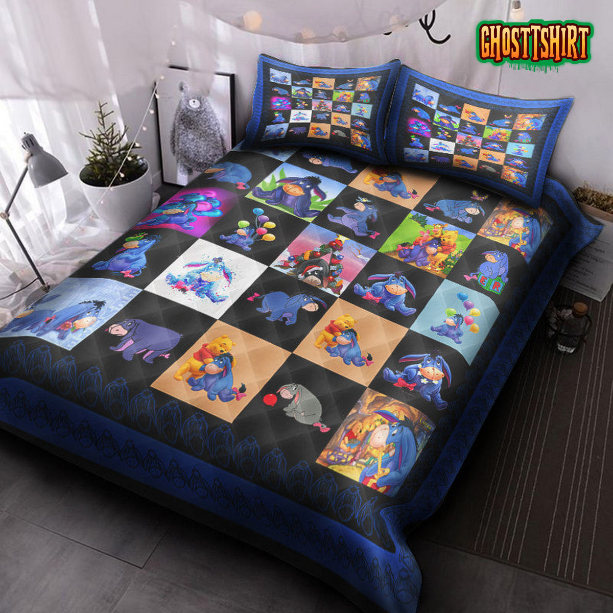 50 Shades Of Eeyore Fabric 3D Quilt Bed Bedding Set