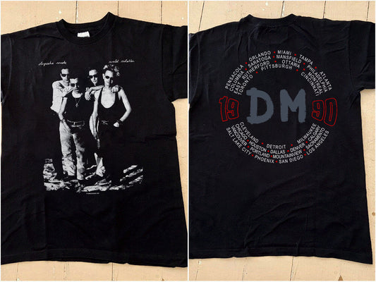 Depeche Mode T-Shirt, Depeche Mode World Violation 1990 Tour Concert T-Shirt