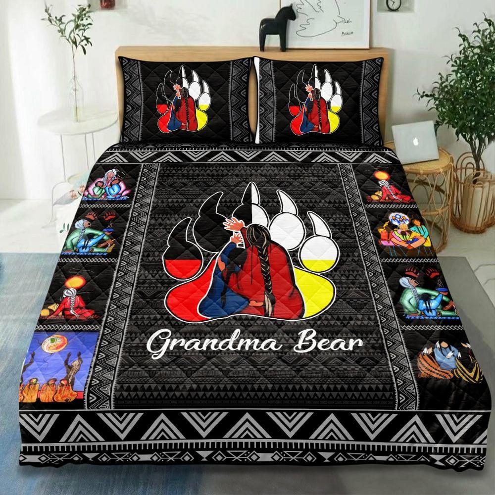 Bear Bedding Set Native American Quilt Bedding Set 3pcs Personalized