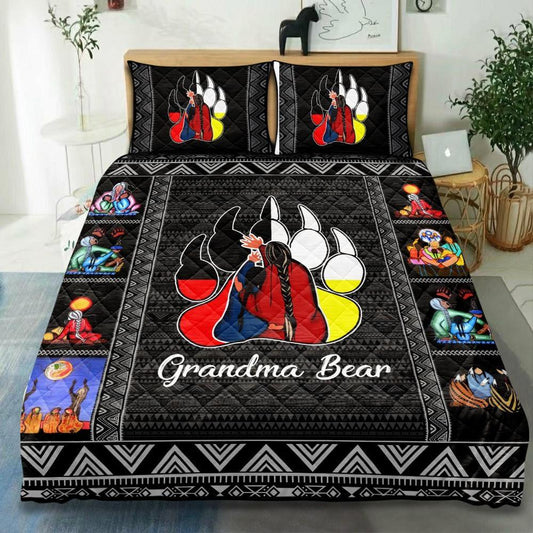 Bear Bedding Set Native American Quilt Bedding Set 3pcs Personalized
