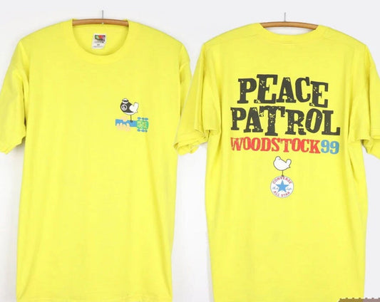 Vintage 1999 Woodstock Peace Patrol Shirt, Woodstock 99 Shirt