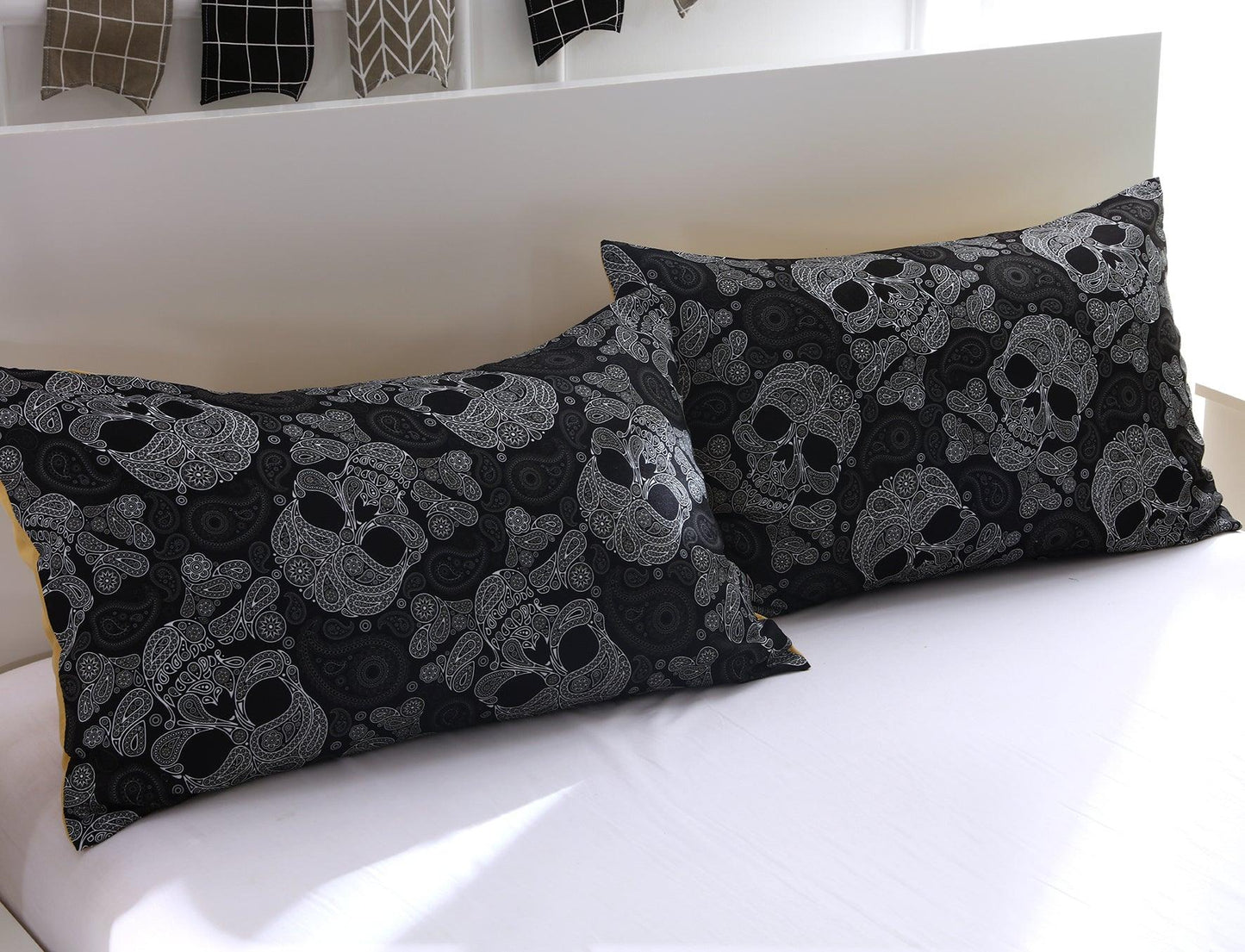 3D Black Skull Quilt Cover Set Bedding Set Pillowcases 98