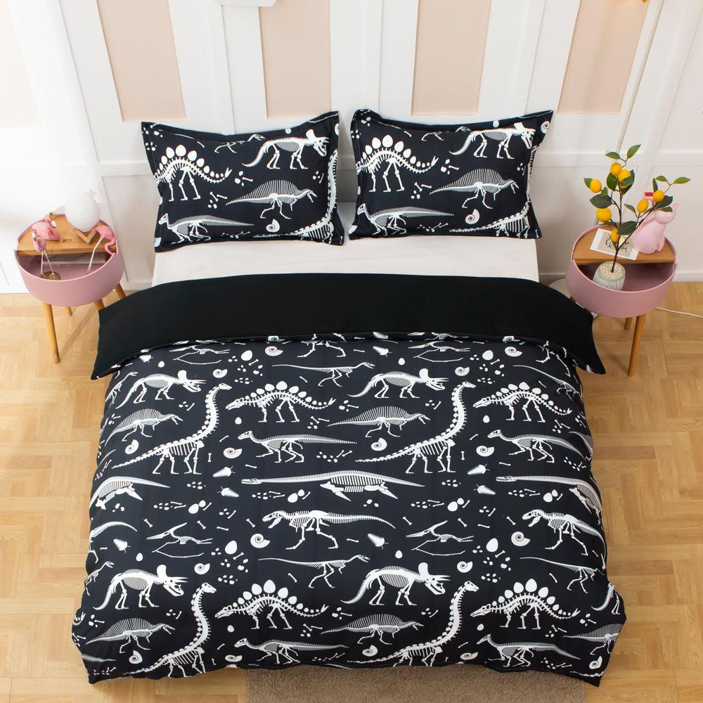 3D Black Animal Dinosaur Quilt Cover Set Bedding Set Duvet Cover Pillowcases 47
