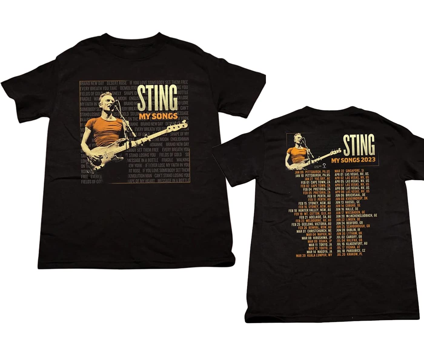 Sting my songs 2023 World Tour T-Shirt For Men Women