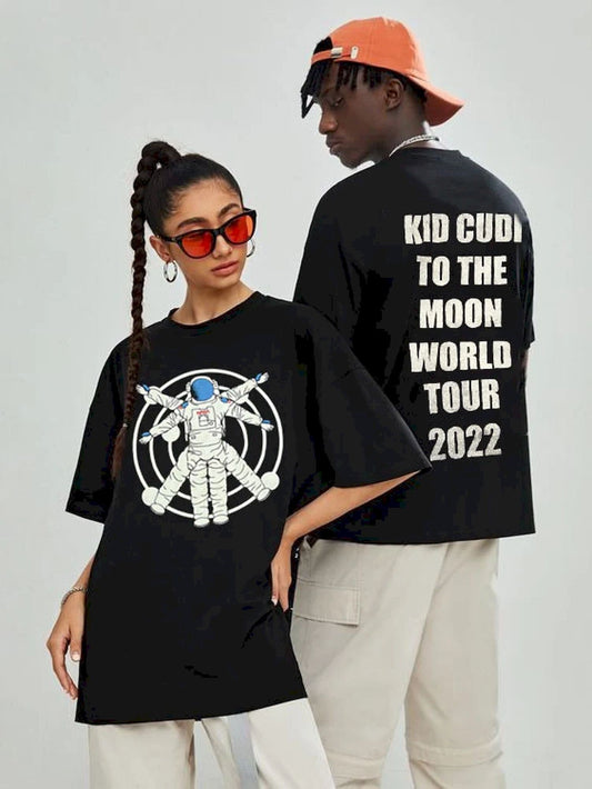 Kid Cudi To The Moon World Tour 2022 Double sided shirt