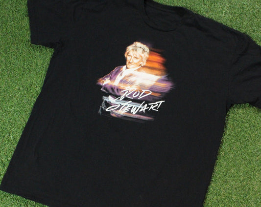 Rod Stewart T-Shirt / Vintage Country Music / 90s Rock And Roll Band Tee / 2000s Rock & Roll Music Album Art / Western Cowboy Style