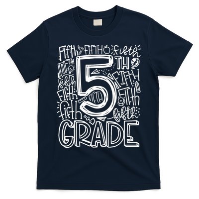 5th Grade Typography Team Fifth Grade Teacher Back To School T-Shirt