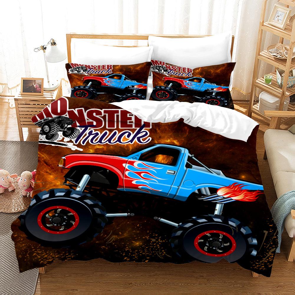 3D Cartoon Monster Truck Quilt Cover Set Bedding Set Duvet Cover Pillowcases WJ 1695