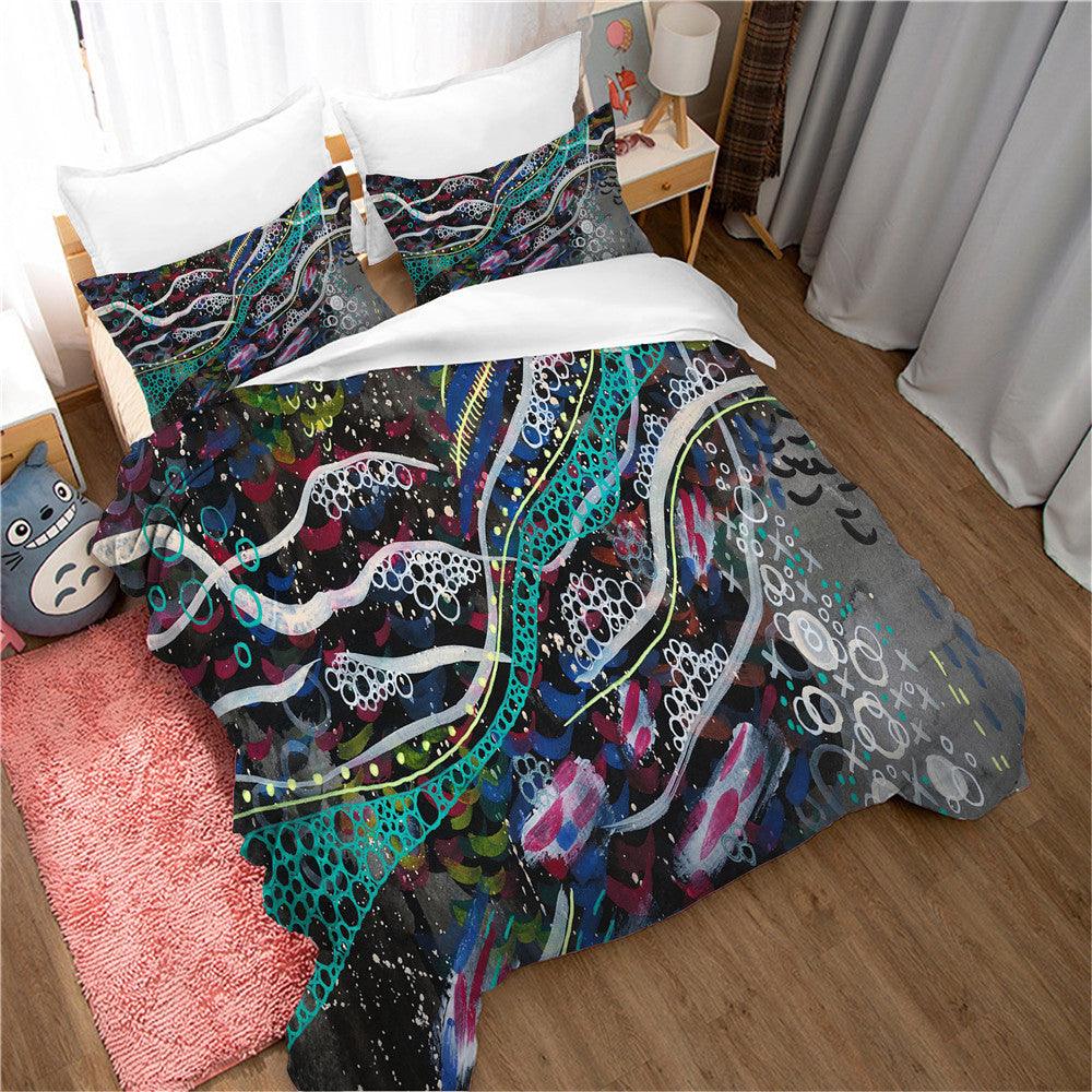 3D Artistic Color Cloud Quilt Cover Set Bedding Set Duvet Cover Pillowcases 184
