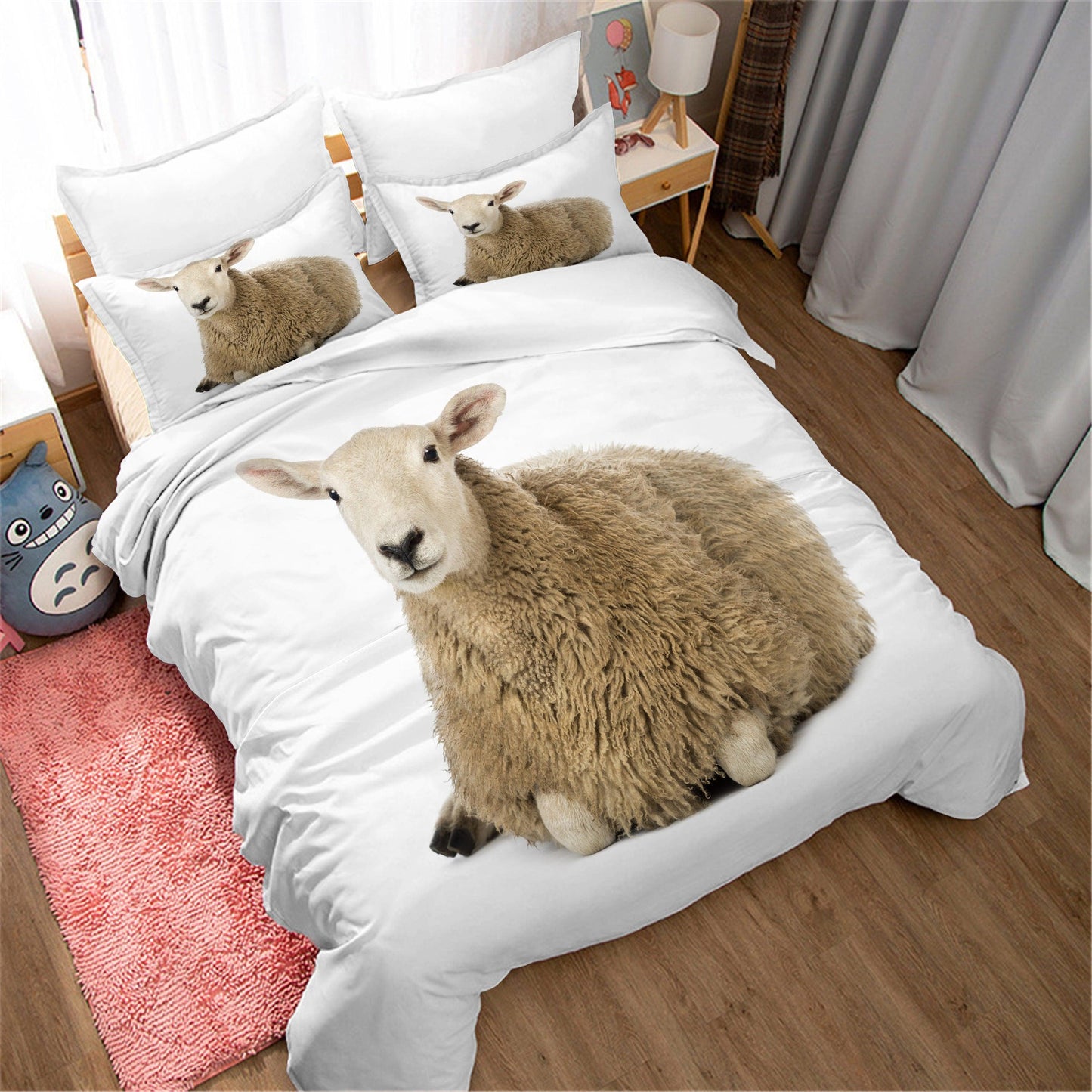 3D Animal Sheep Quilt Cover Set Bedding Set Duvet Cover Pillowcases 25