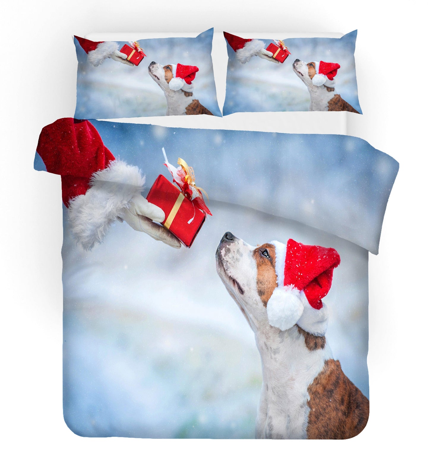 3D Animal Christmas Quilt Cover Set Bedding Set Duvet Cover Pillowcases WJ 1648