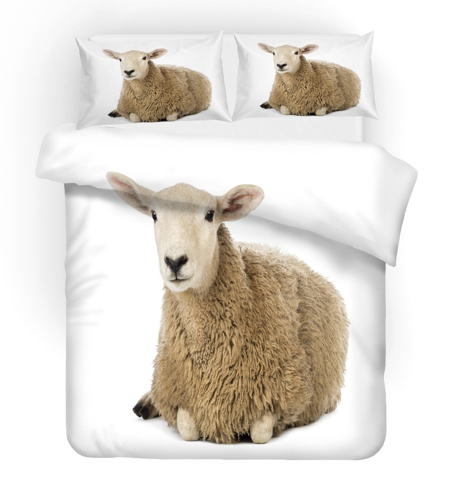 3D Animal Sheep Quilt Cover Set Bedding Set Duvet Cover Pillowcases 25