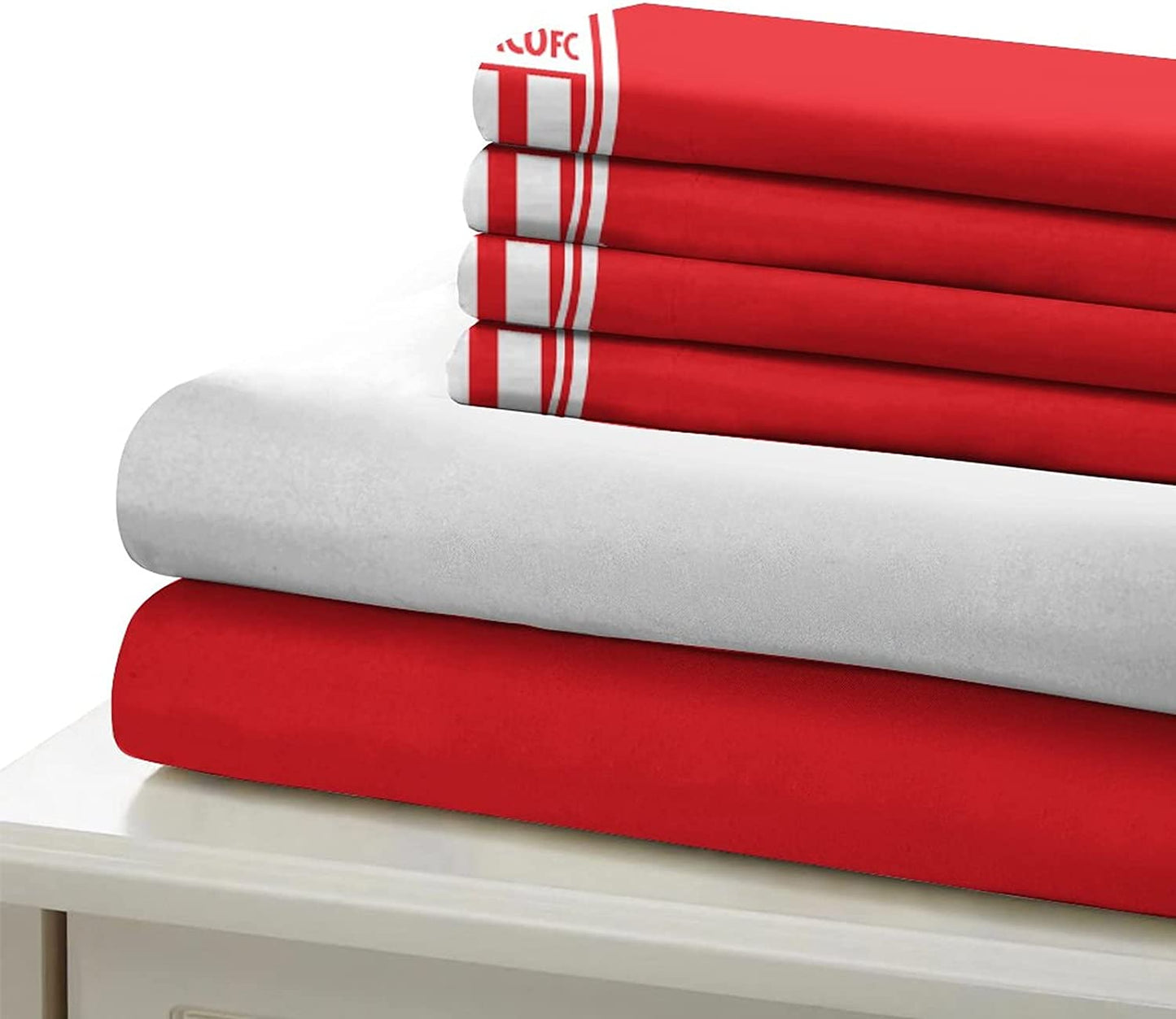 AS Monaco White Red Bedding Set