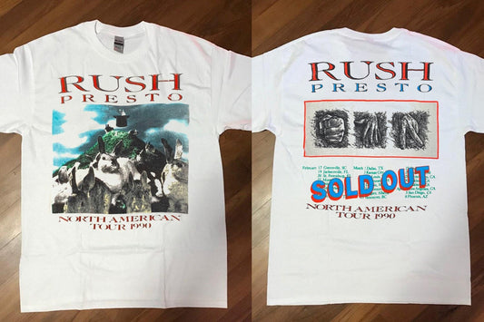 1990 Rush Presto North American Tour T-Shirt
