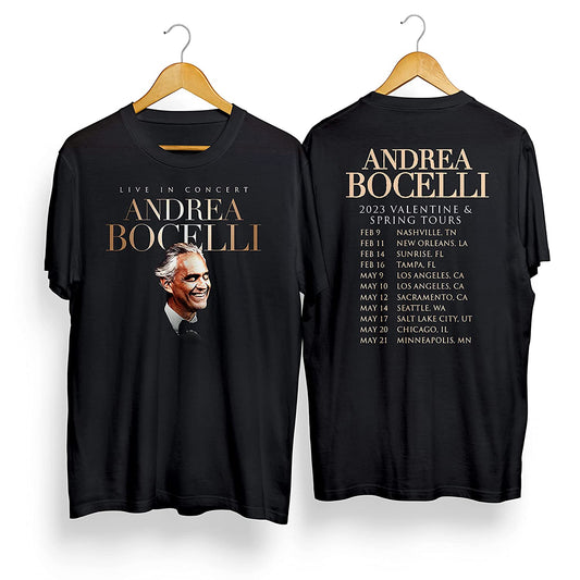 Andrea Classic Unisex Shirt Bocelli, Spring & Valentine Tour 2023