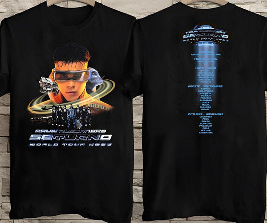 Rauw Alejandro Saturno 2023 World Tour Double Sided Shirt