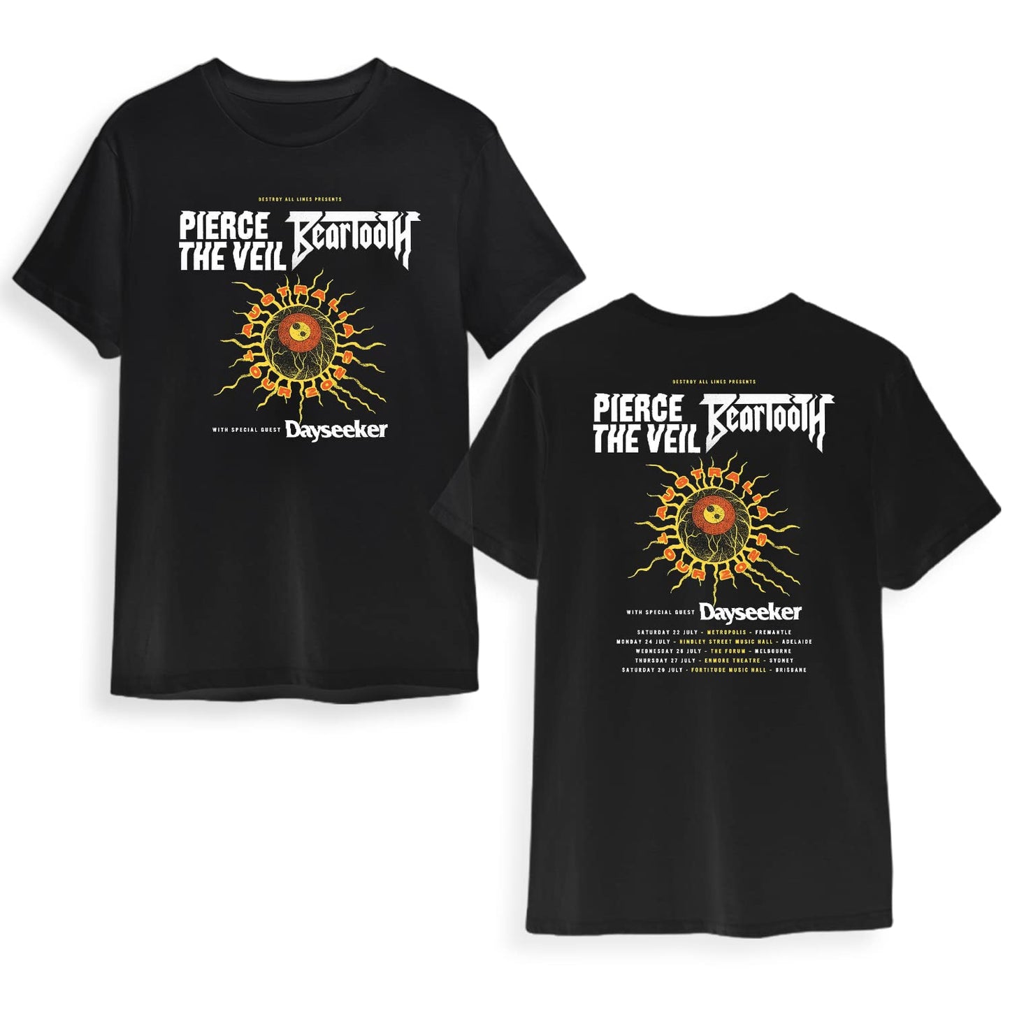 Pierce The Veil & Beartooth Australian Tour 2023 With Special Guests Dayseeker T-Shirt