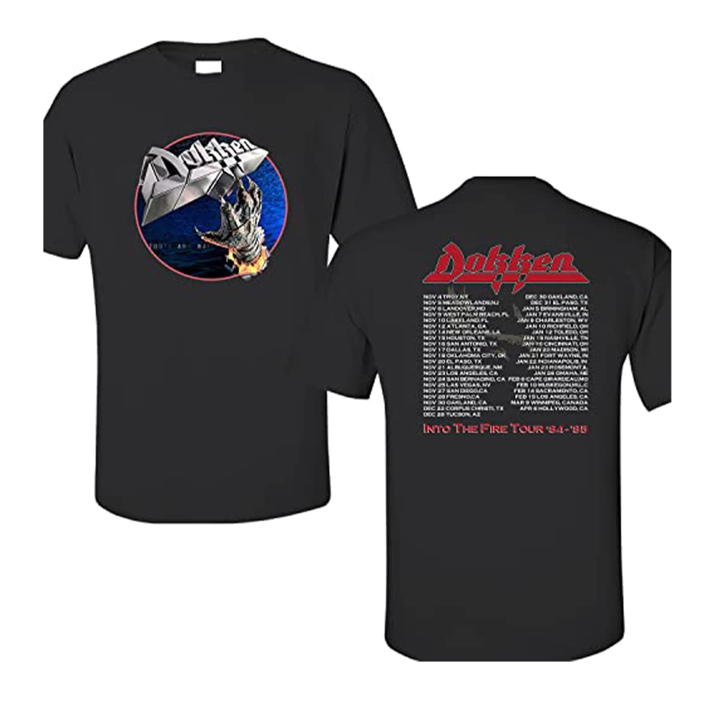 Dokken Tooth and Nail Double Side Unisex T-Shirt, Dokken Fan Gift T-Shirt