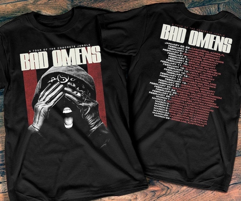 Bad Omens World Tour T-Shirt, Bad Omens A Tour Of The Concrete Jungle Shirt