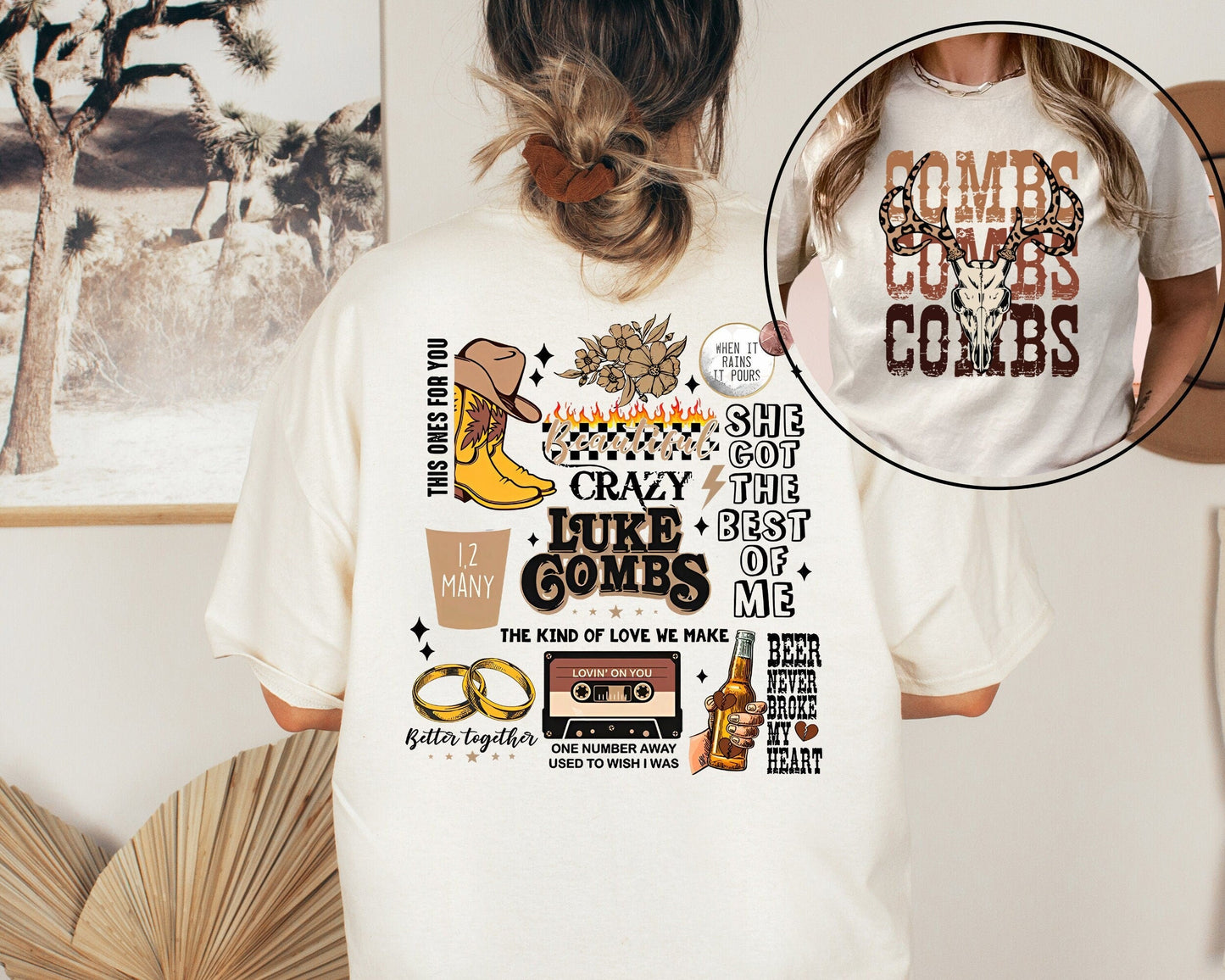 Combs Bullhead Shirt Two Side Print, Country Music Shirt