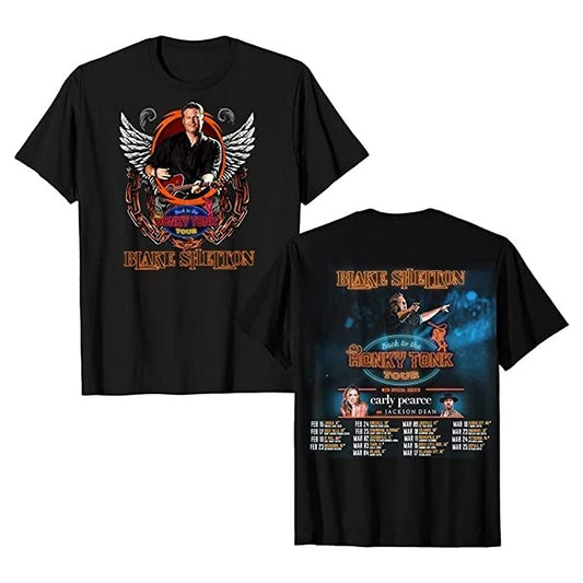 Blake Shelton T Shirt, Bla.ke Shelton Back To The Honky Tonk Tour 2023 T-Shirt