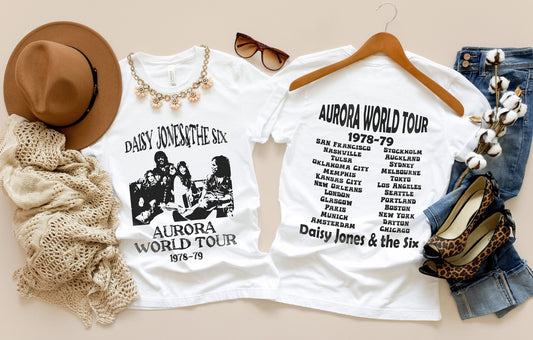 Music World Tour 2 Side Shirt, 1978-79 Tour Tee, Vintage Music Shirt