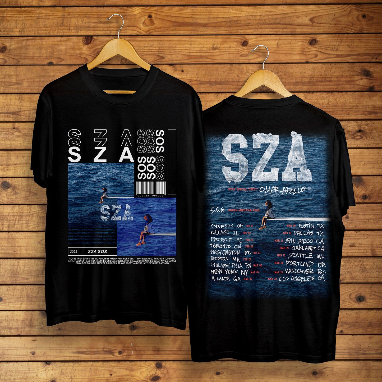 SZA SOS Full Tracklist Shirt, Vintage SZA Shirt, S.Z.A S.O.S Shirt, Sza Merch