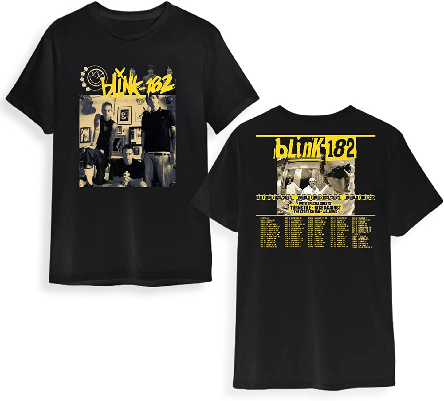 Bl.ink-182 Ame.ri.can Rock Band T-shirt