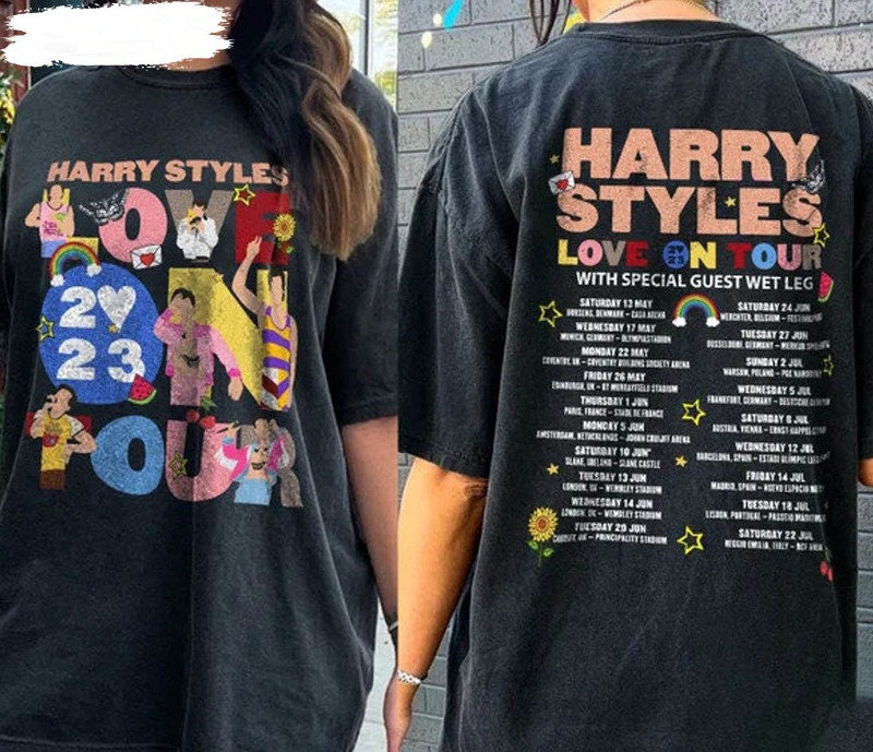 Har.ry Lo.ve On To.ur 2023 Shirt - Music Tour Shirt - HSLOT 2023 Shirt - Lo.ve On To.ur Alphabet Soup Tee