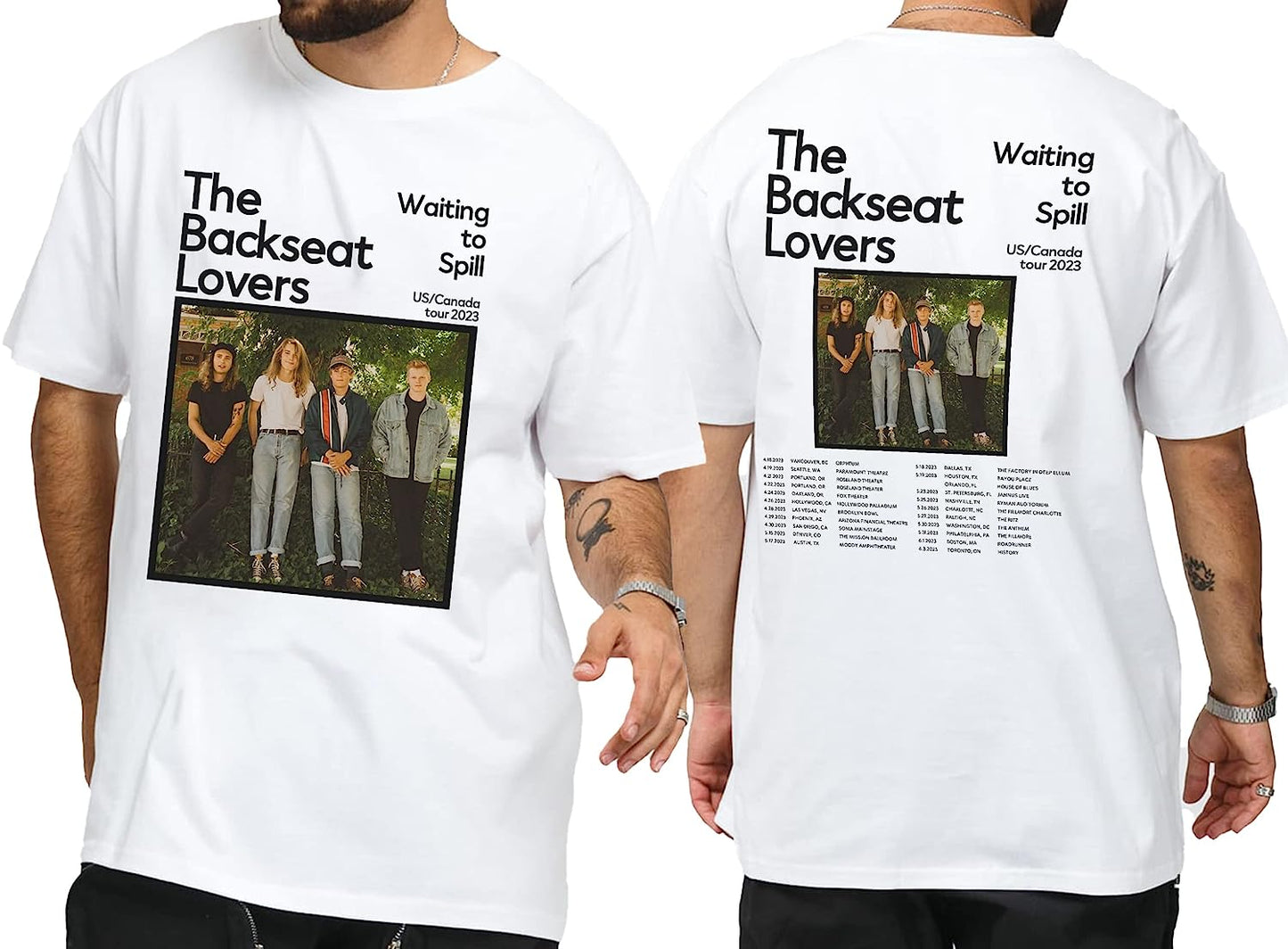 The Backseat Lovers 2023 Tour Shirt, Waiting to Spill World Tour 2023 Fans, Backseat Waiting to Spill Lovers Tee