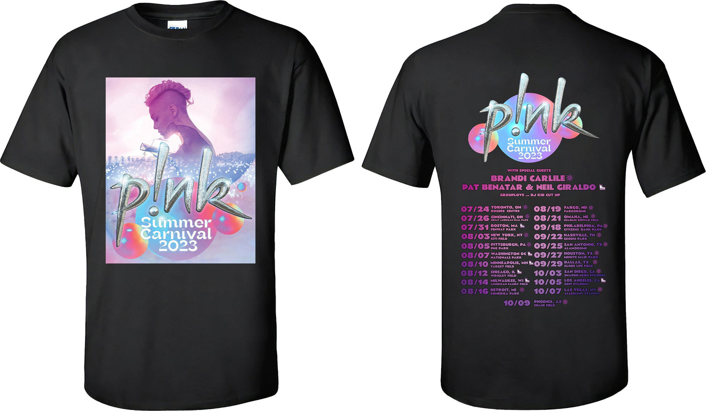 P!nk Pink Singer Summer Carnival 2023 USA Tour T shirt