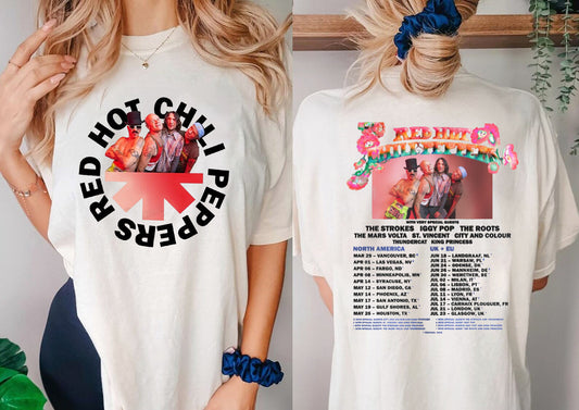 Red Hot Chili Peppers 2023 Tour T-Shirt, Red Hot Chili Peppers Shirt, 2023 Tour Shirt