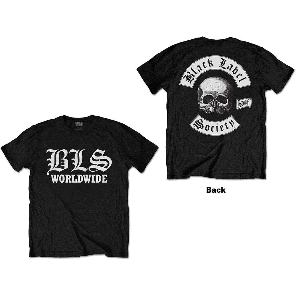 Black Label Society Unisex T-Shirt: Worldwide (Back Print) (Small)