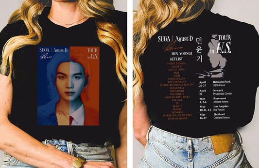 SUGA Agust D Tour in US T-Shirt, Agust D World Tour 2023 Shirt, Agust D Tour 2023 Shirt, Min Yoongi Shirt