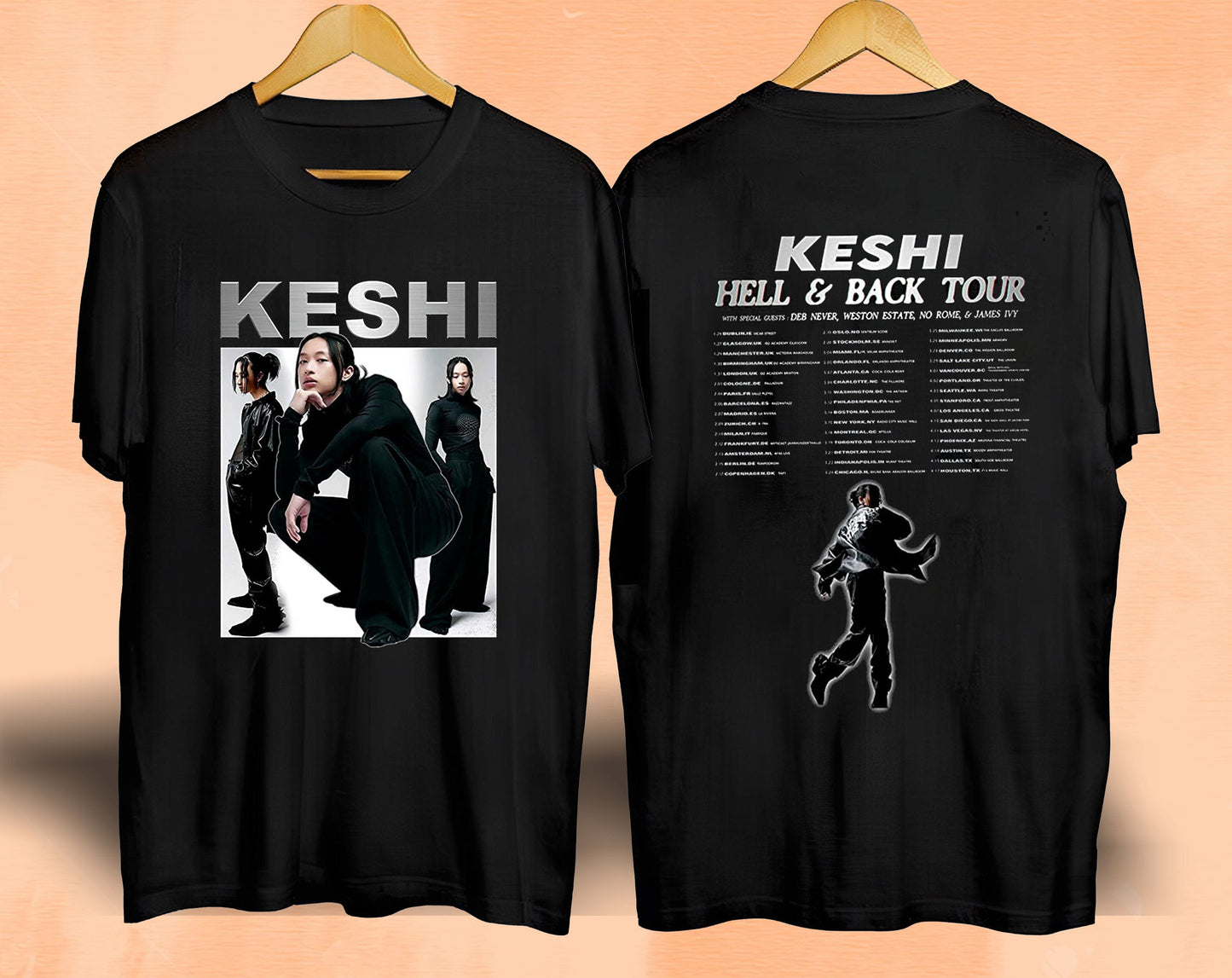 Hell Heaven Tour Shirt,Keshi Shirt,Right here Shirt,Like I Need You Shirt,SOMEBODY Shirt,Keshi World Tour 2023 Shirt