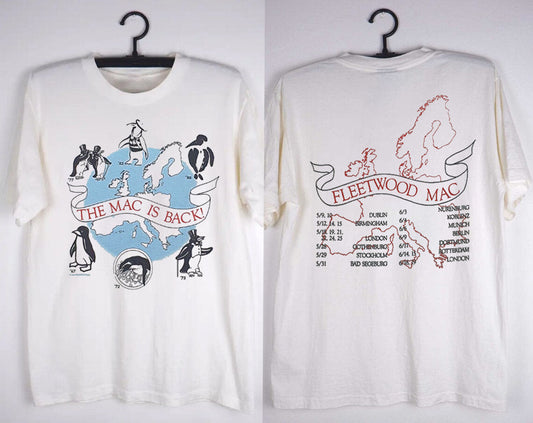 1988 Fleetwood Mac Europe Tour Concert 80s T-Shirt