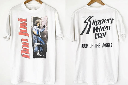 Bon Jovi Slippery When Wet Tour Of The World 1986-87 T-Shirt