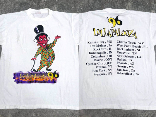 Lollapalooza '96 T-Shirt, Lollapalooza Tour 1996 T-Shirt,
