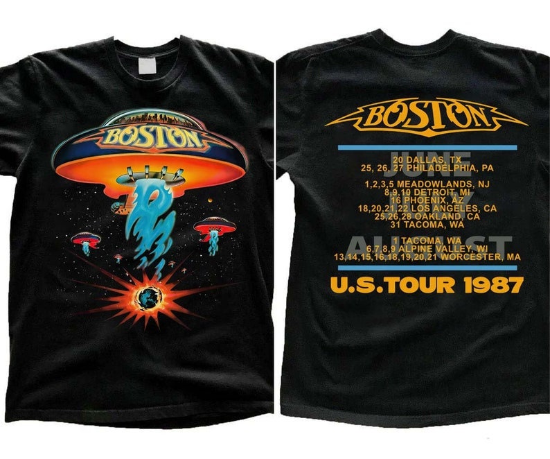 Boston Rock Band Concert Tour 1987 T-Shirt, Boston Tour Shirt