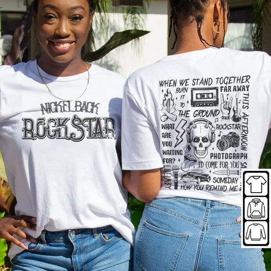 Nickelback Band Music Shirt, 2 Side Nickleback Get Rollin Typo 2023 Tour