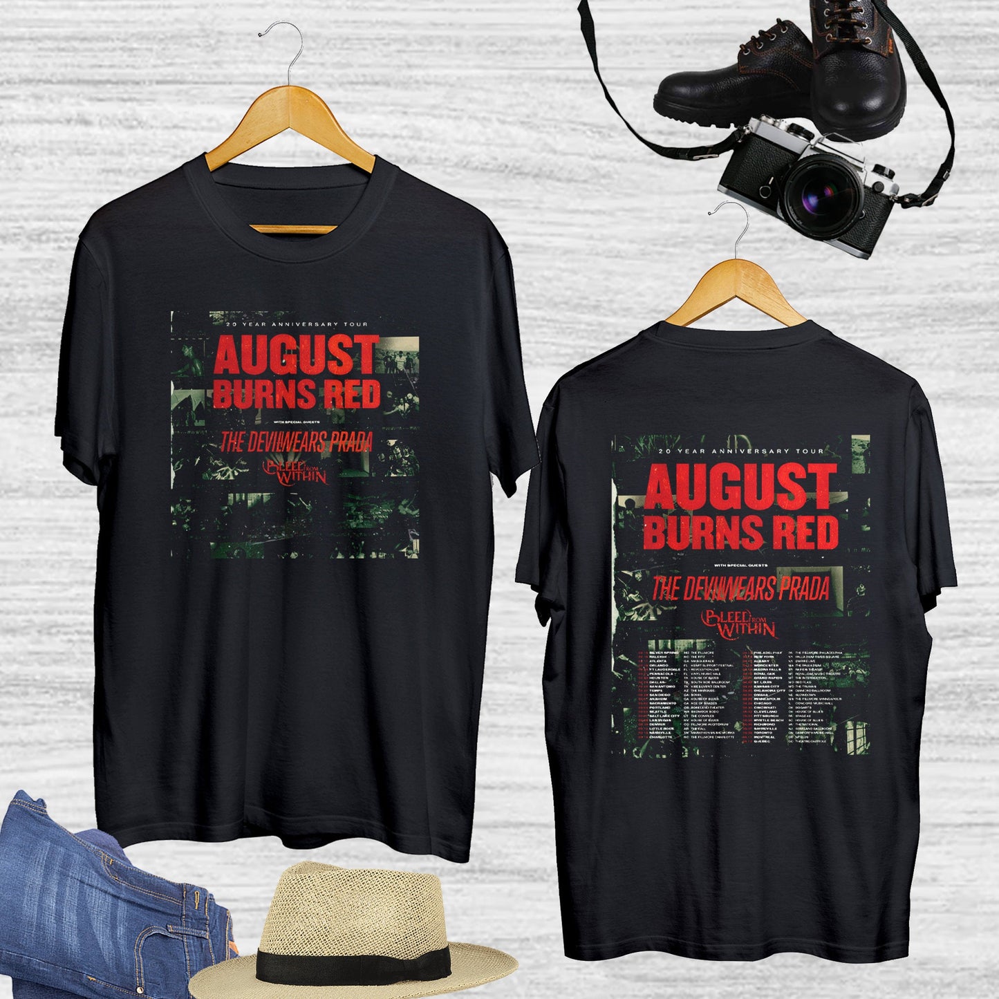 20 Year Anniversary Tour August Burns Red T-Shirt, August Burns Red Shirt