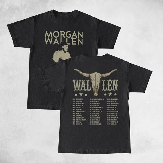 Wallen Western Tour 2023 Merch, Cowboy Tshirt, Wallen Tee, Unisex Vintage