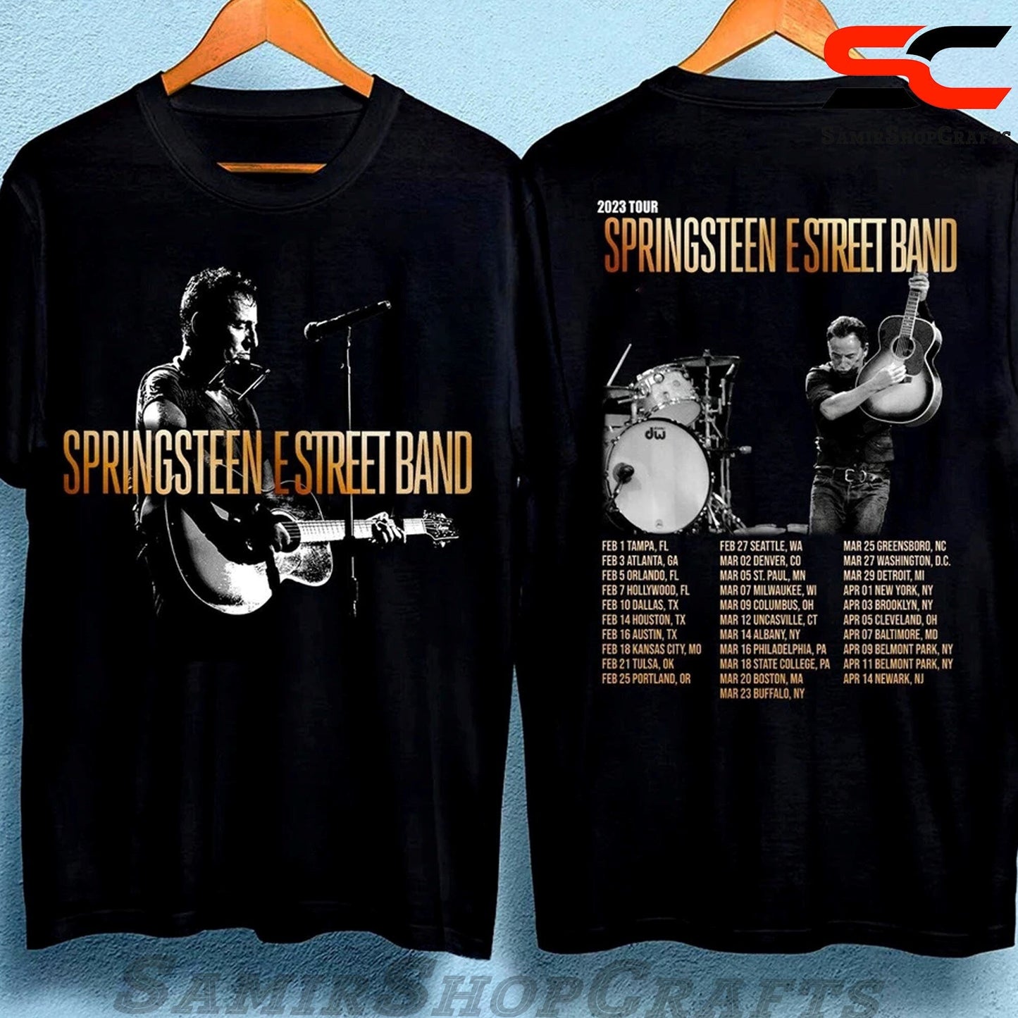 Bruce Springsteen & E Street Band First 2023 Tour Tshirt, E Street Band Shirt