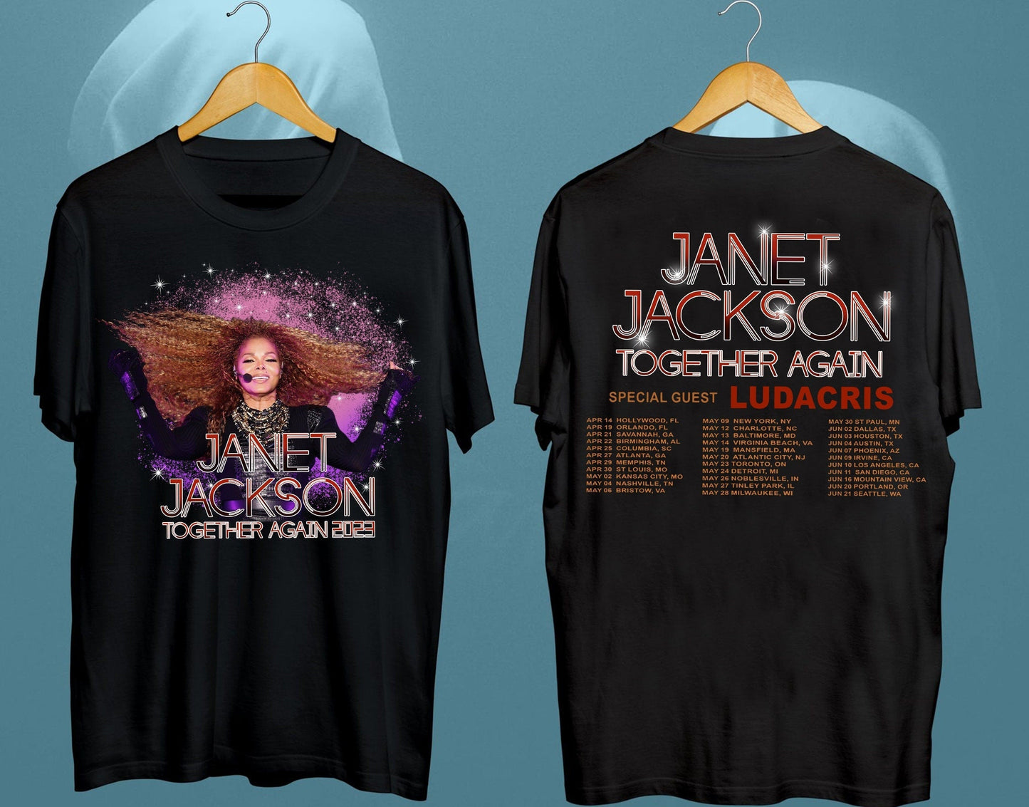 Janet Jackson T-Shirt, Janet Jackson Together Again Tour 2023 T-Shirt