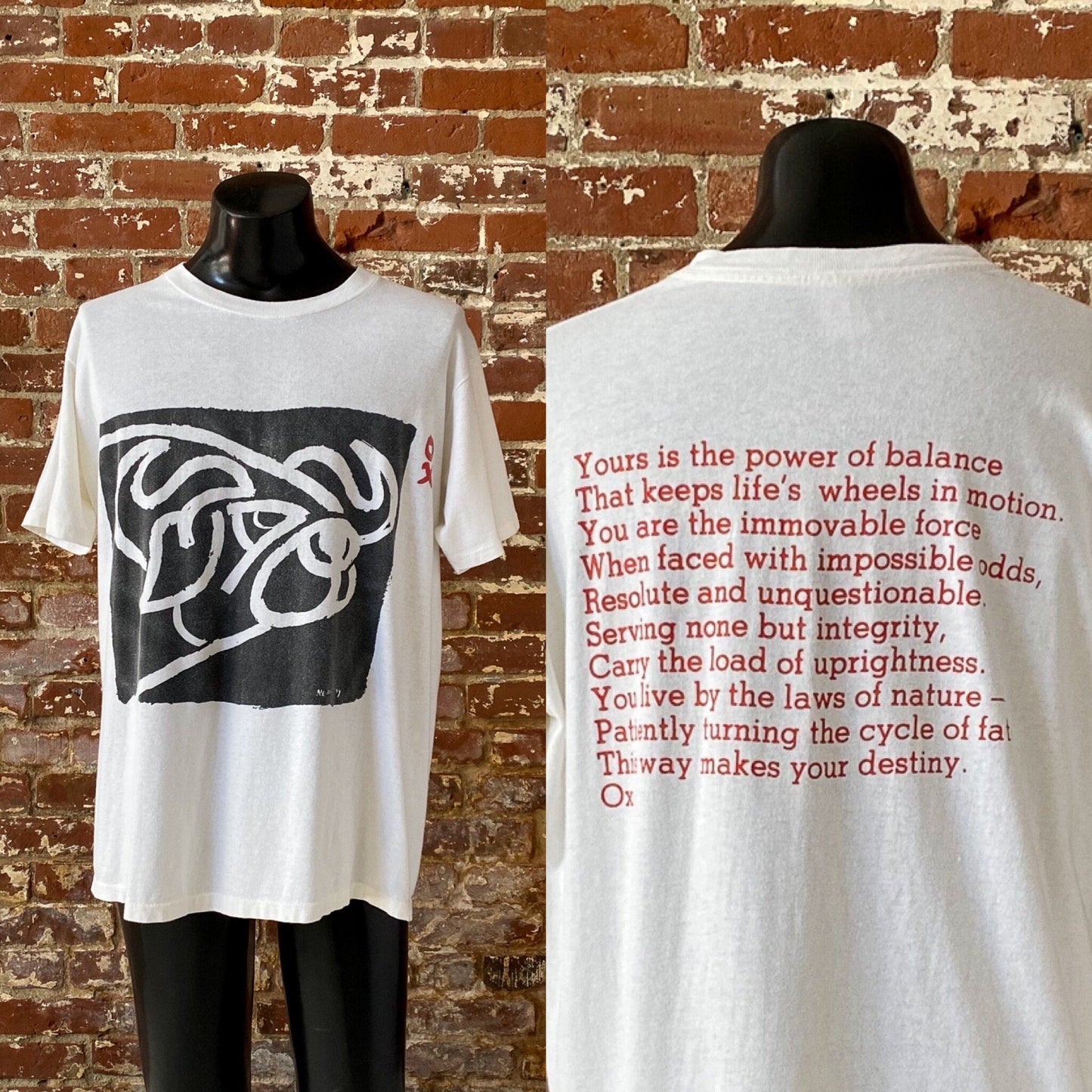 90s Ox Chinese Zodiac T-Shirt. Vintage 1990s Year Of The Ox Zodiac