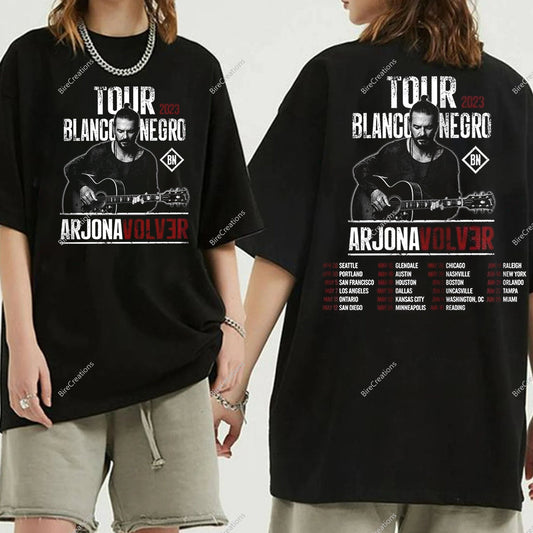 Ricardo Arjona T-Shirt, Ricardo Arjona Vintage Shirt, Ricardo Arjona Tour Black and Black Arjona Back 2023 Shirt