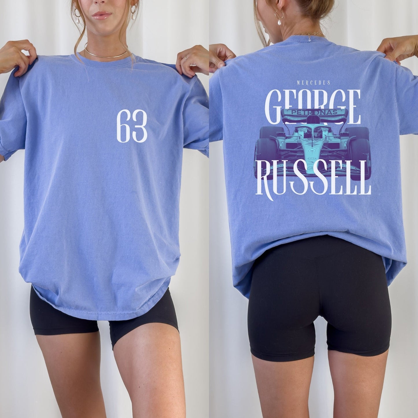 George Russell Tshirt Racing Tshirt